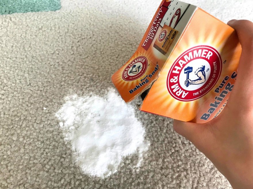 cách giặt thảm bằng baking soda